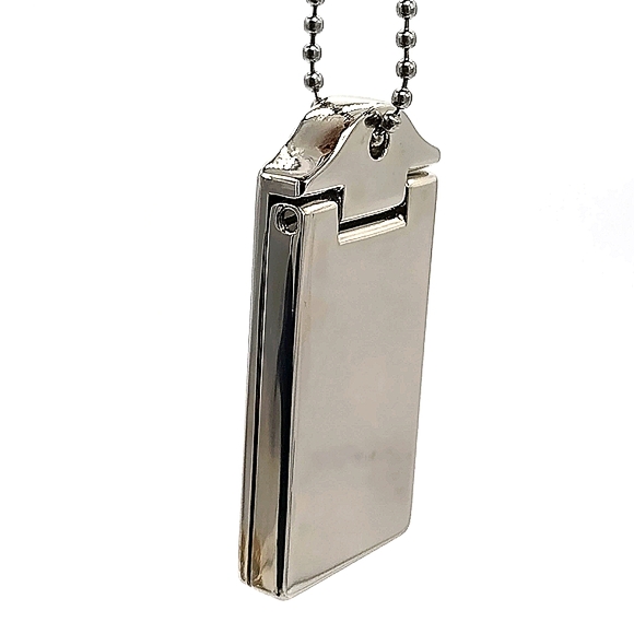 COACH Orange Keychain Key Fob Purse Hangbag Tote Charm with Mirror - Picture 5 of 5